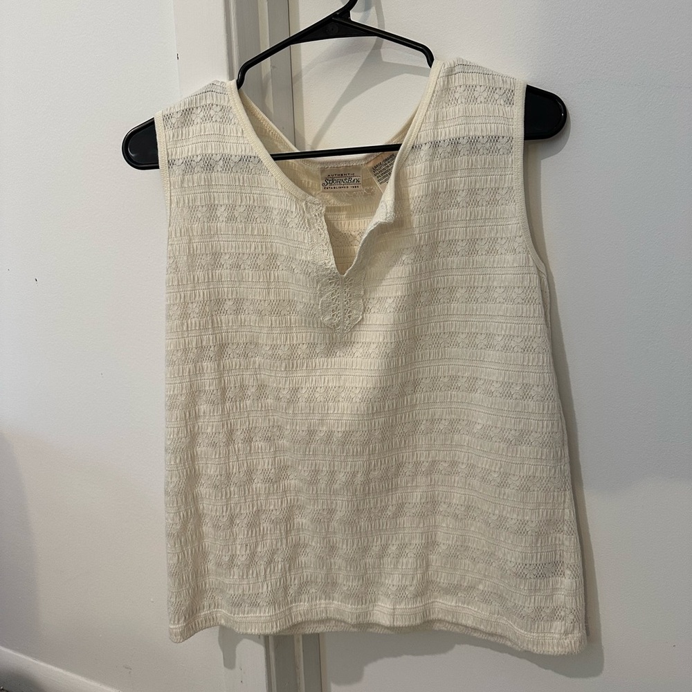 Lacy detailed tank top